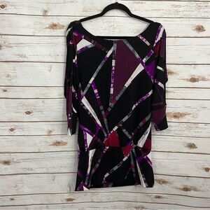 White House Black Market Geometric Tie Back Tunic Dress